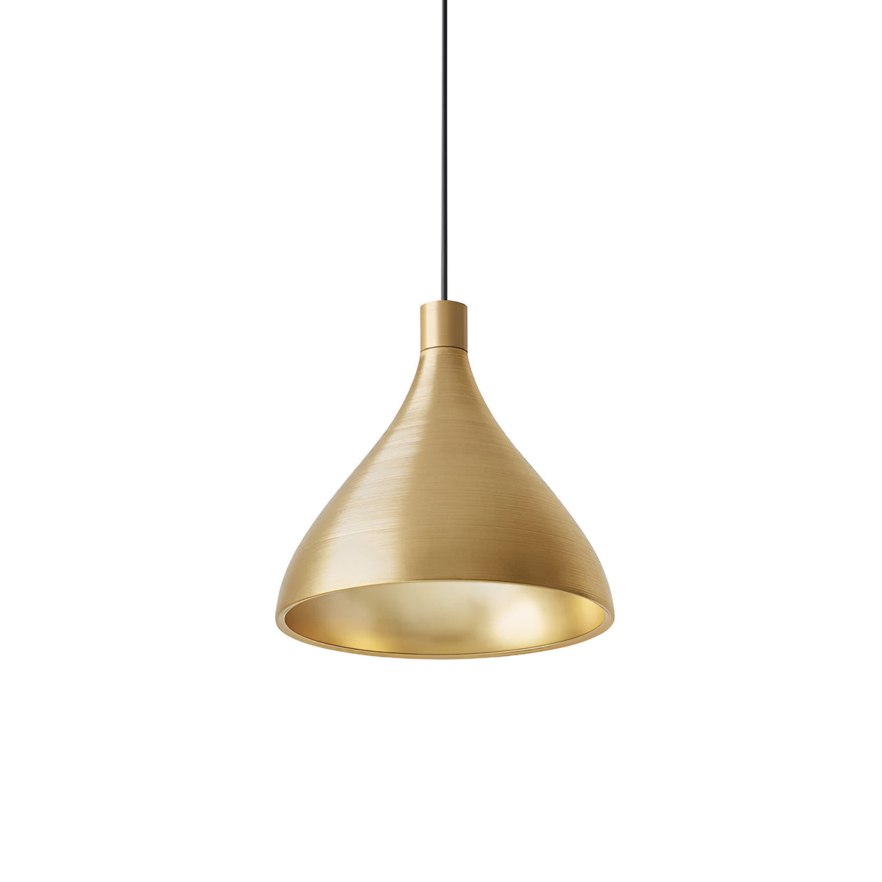 Swell Single Indoor/Outdoor Pendant Light: Medium + Brass