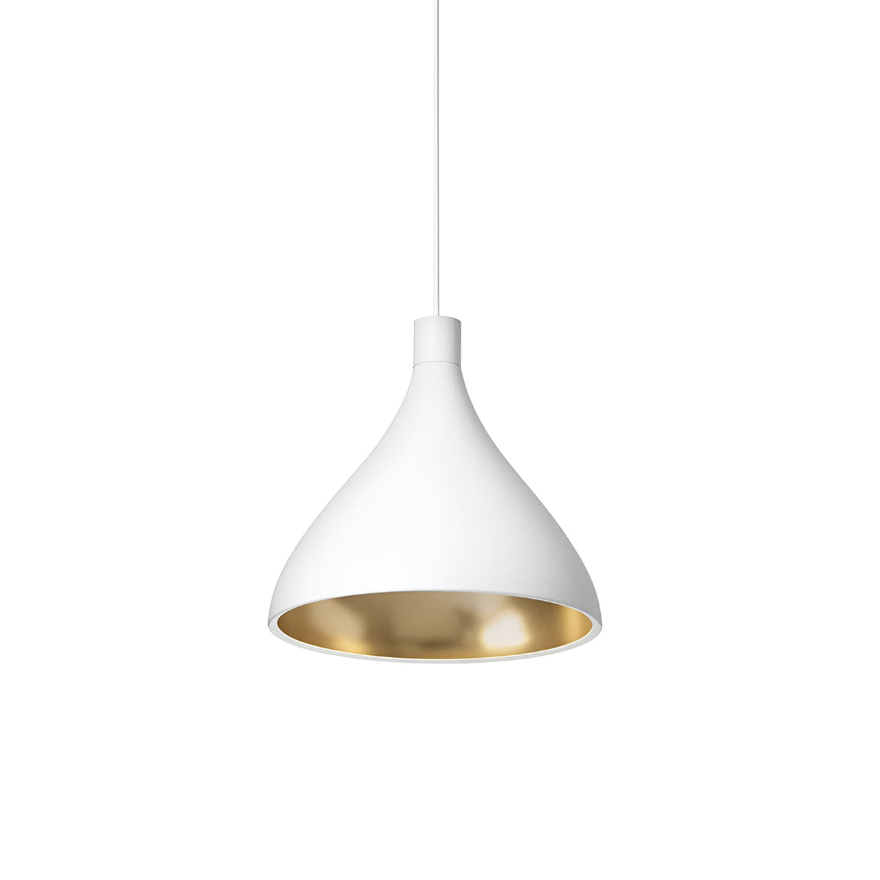 Swell Single Indoor/Outdoor Pendant Light: Medium + White