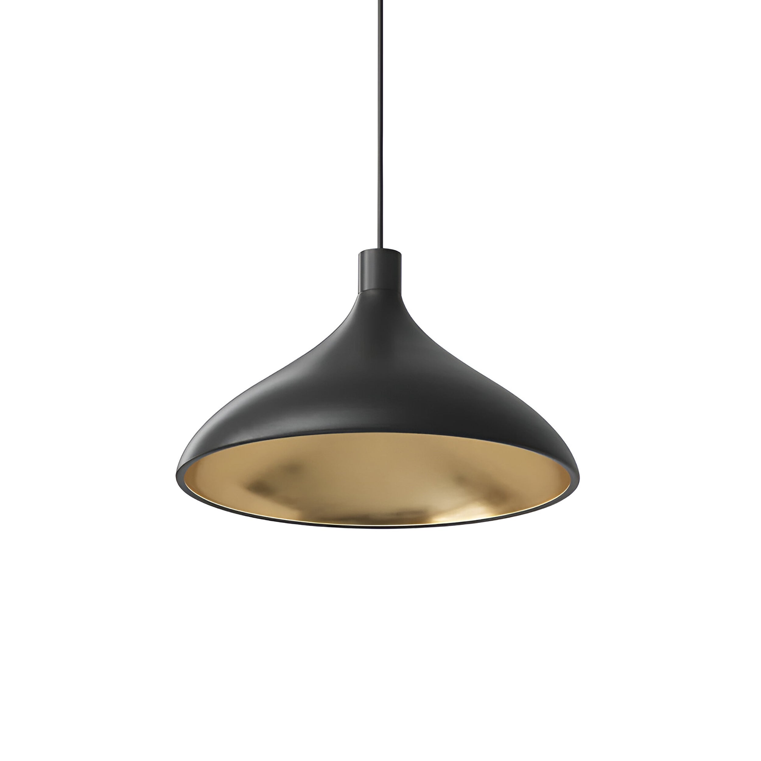 Swell Single Indoor/Outdoor Pendant Light: Wide + Black