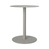 Odette Round Coffee Table: Small + High + Stone Grey Metal