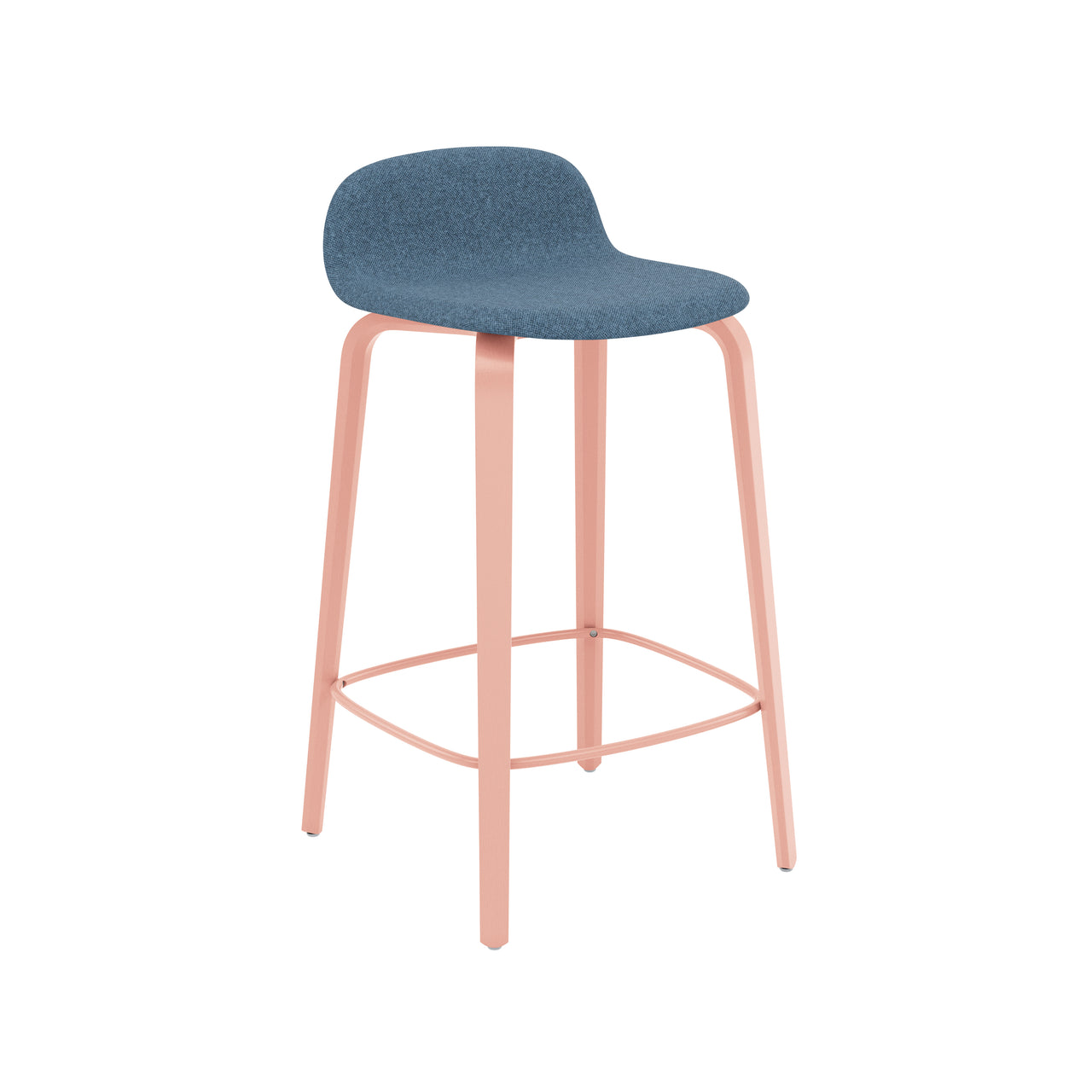 Visu Counter Stool: Upholstered + Tan Rose