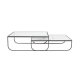 Tati Coffee Table: High + Glass Top