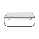 Tati Coffee Table: Marble Top + Low + Quartz Grey