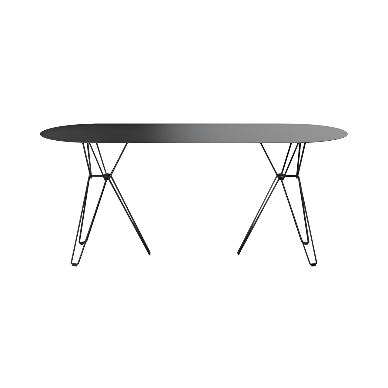 Tio Oval Dining Table: Black Metal