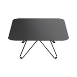 Tio Coffee Table: Square + Black Metal