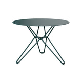 Tio Round Coffee Table: Small + Blue Green Metal