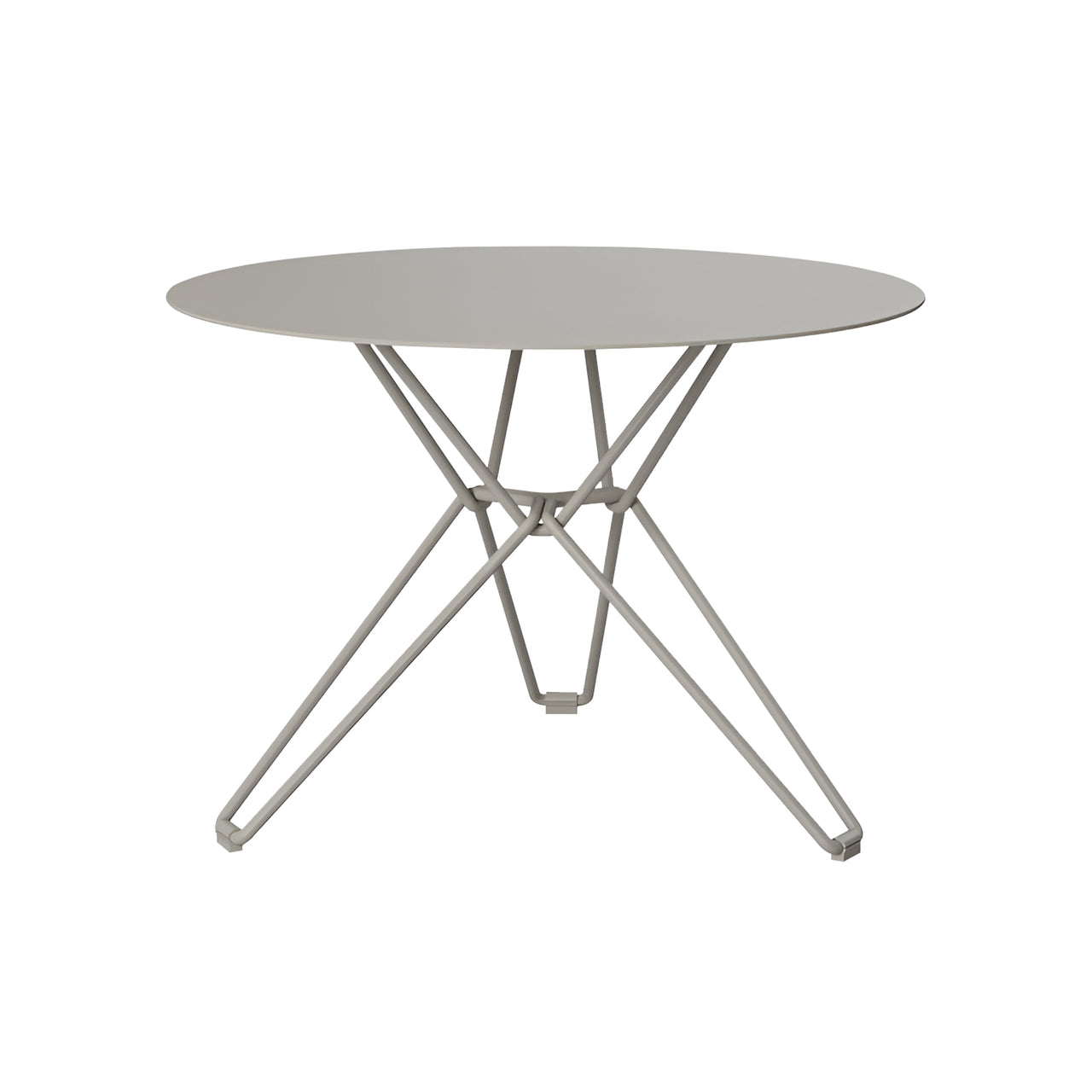 Tio Round Coffee Table: Small + Stone Grey Metal