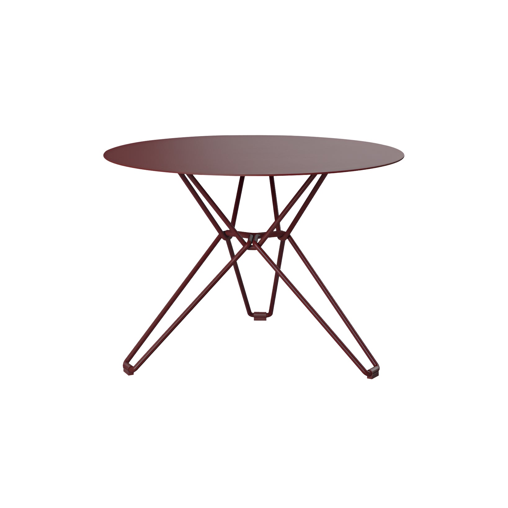 Tio Side Table: Round + Wine Red