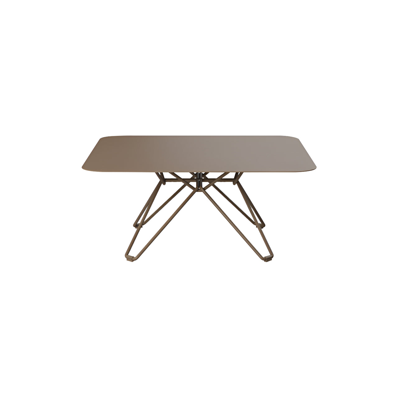 Tio Side Table: Square + Pale Brown