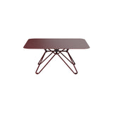 Tio Side Table: Square + Wine Red