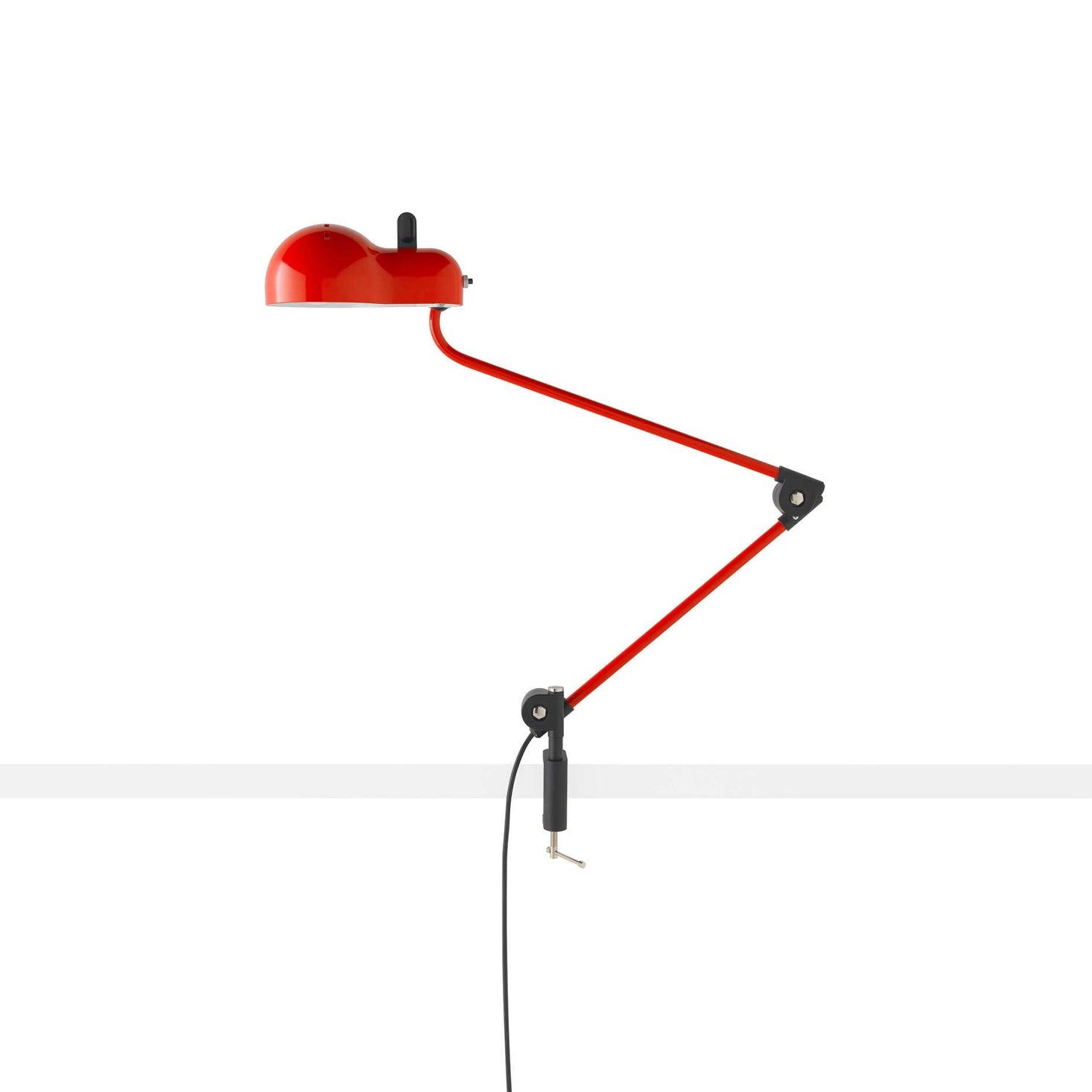 Topo Table Lamp with Clamp: Red