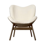 A Conversation Piece Lounge Chair: Dark Oak + Teddy White