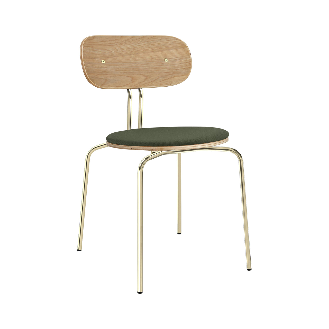 Curious Chair: Brass + With Racing Green Cushion