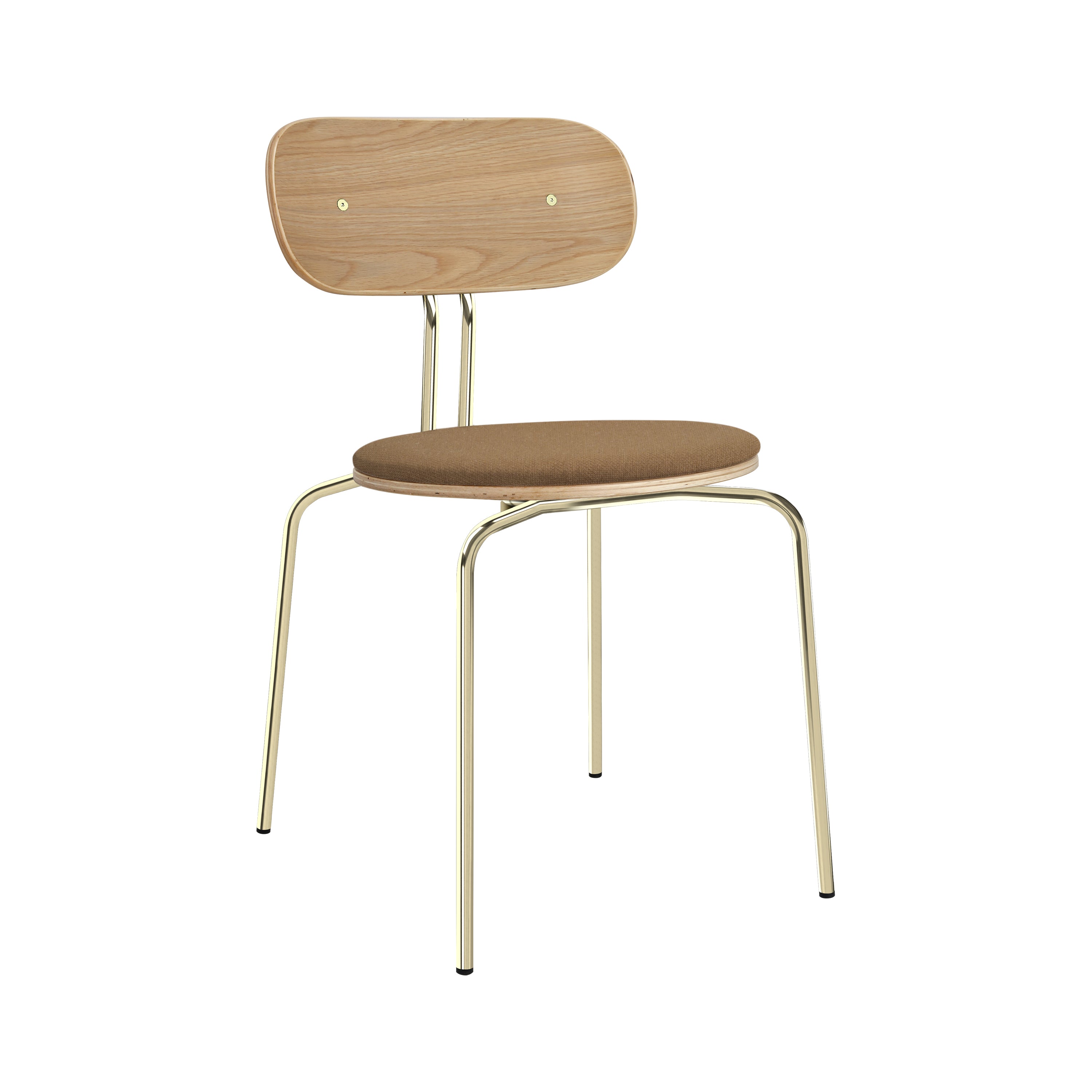 Curious Chair: Brass + With Caramel Cushion