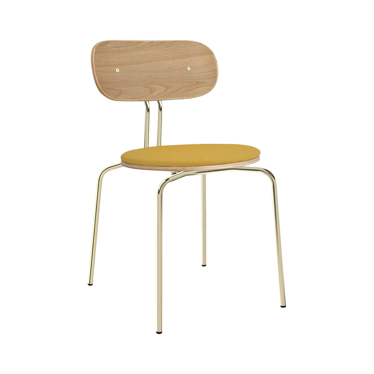 Curious Chair: Brass + With Curry Sun Cushion