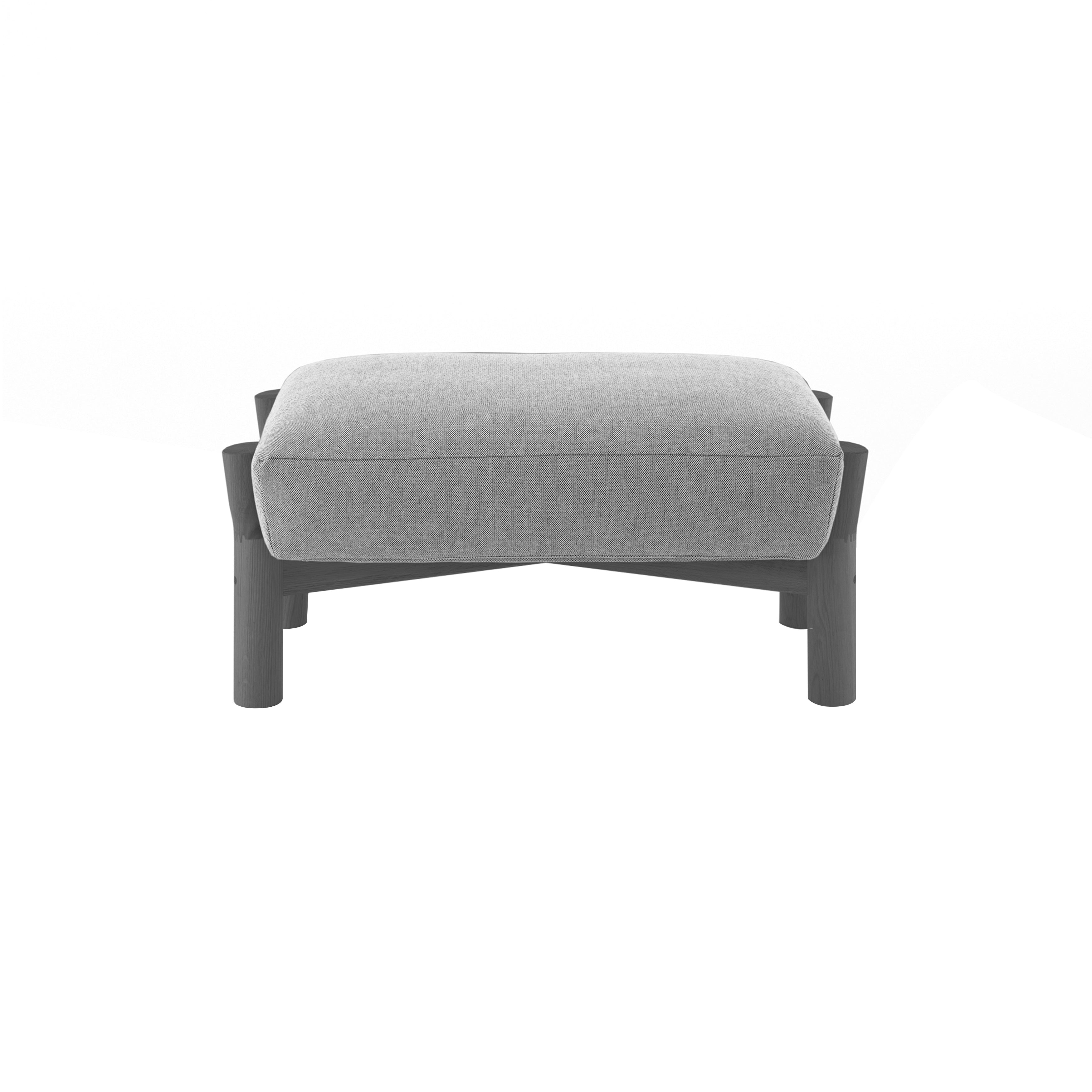 Castor Sofa Ottoman: Black Oak