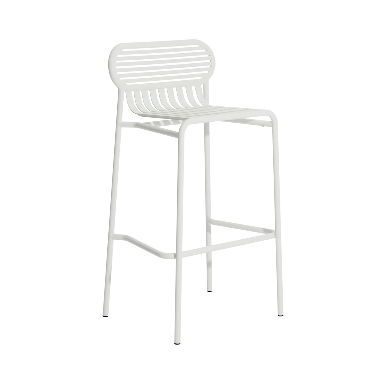 Week-End Stacking Bar Stool: White