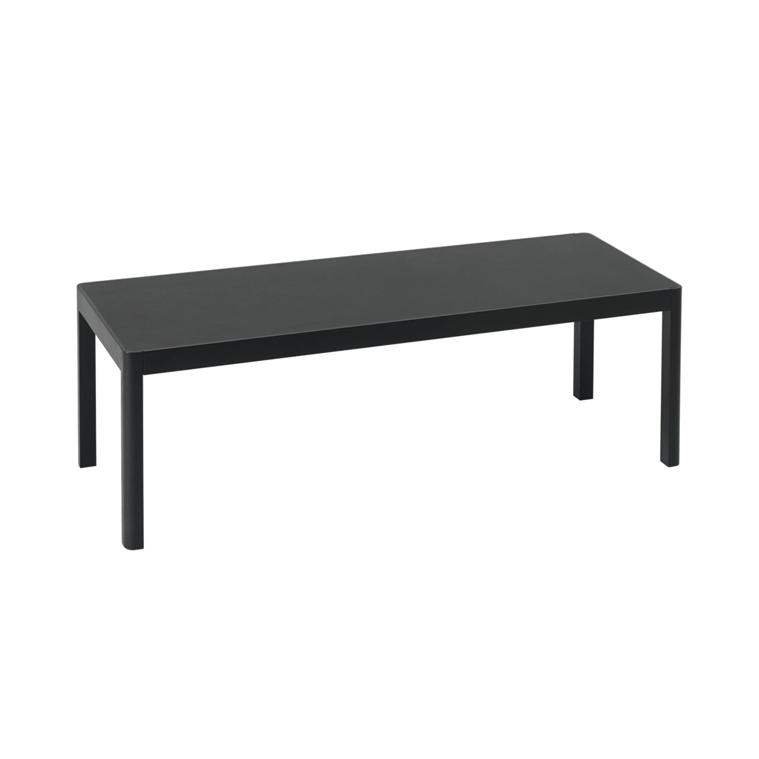 Workshop Coffee Table: Black Linoleum + Black