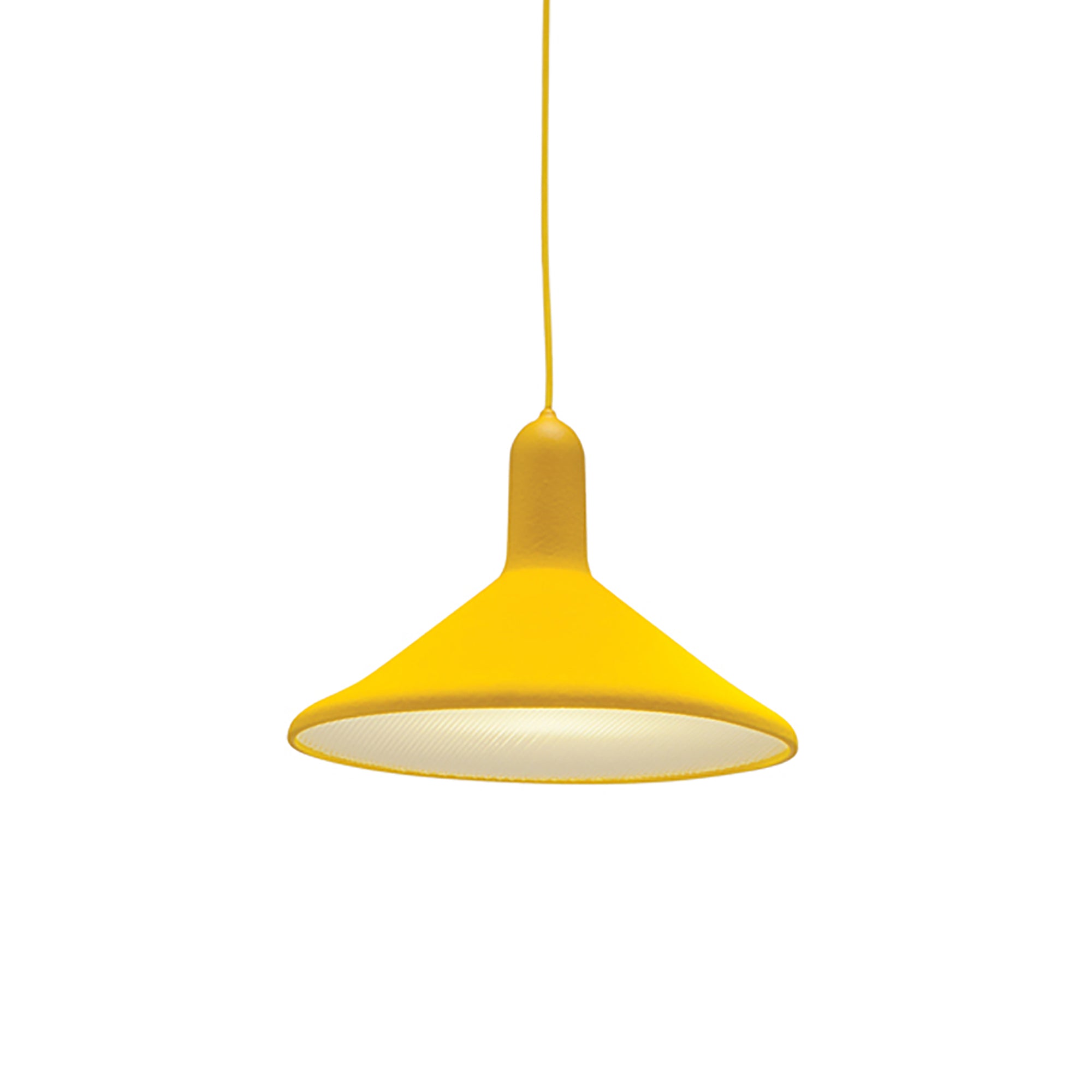 Torch Light Pendant: S3 Cone + Yellow + Yellow Cable