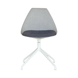 Ziba Swivel Chair: Light Grey + White + Dark Grey