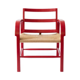 Arch Weave Lounge Chair: Ruby Red