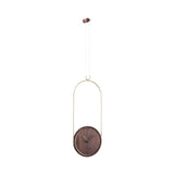 Colgante Wall Clock: Brass + Walnut