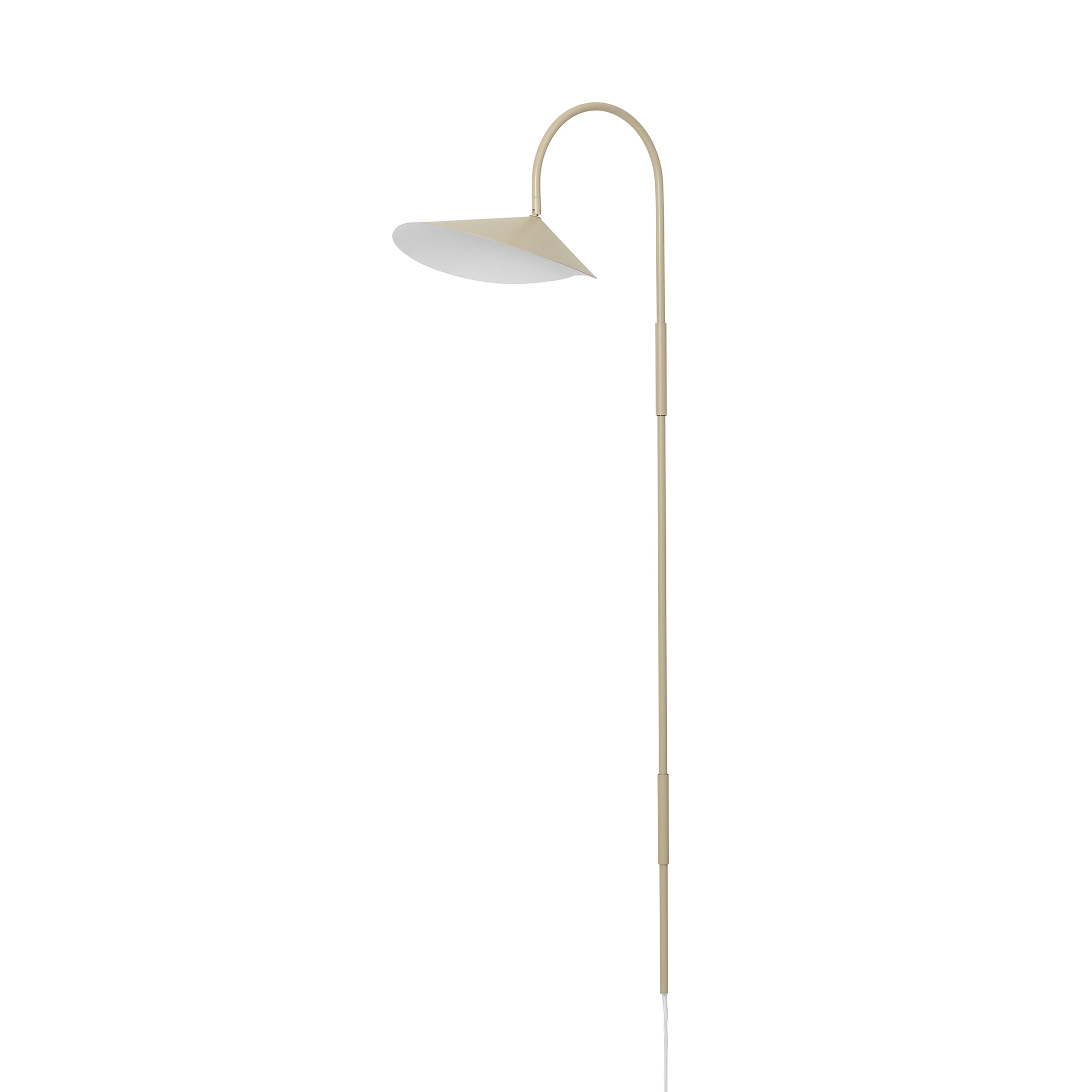 Arum Wall Lamp: Tall + Cashmere + White