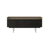 Stockholm Sideboard: STH301 + Dark Grey Stained Oak + Anodized Aluminum Bronze + Black