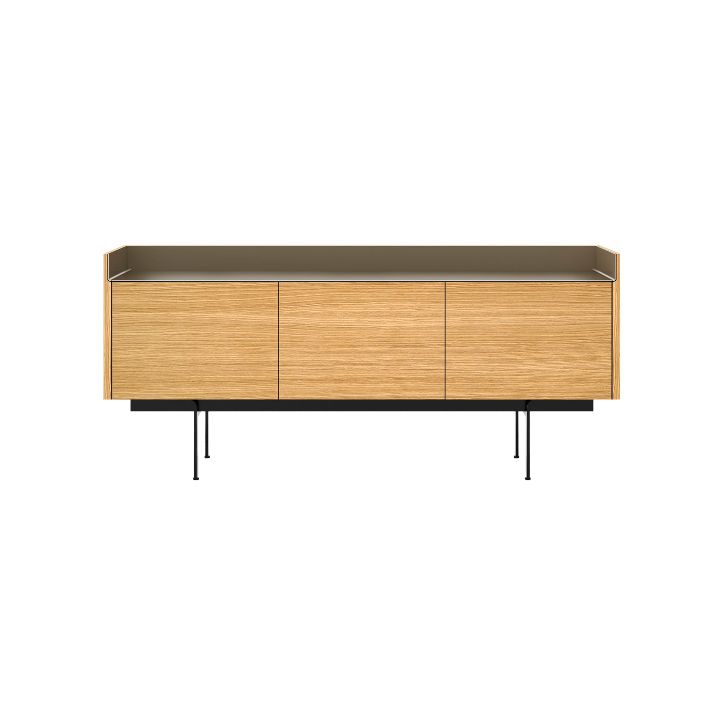 Stockholm Sideboard: STH301 + Super-Matt Oak + Anodized Aluminum Bronze + Black