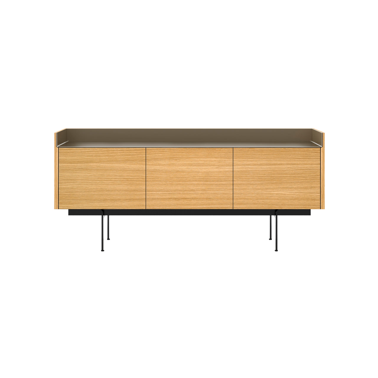 Stockholm Sideboard: STH301 + Super-Matt Oak + Anodized Aluminum Bronze + Black