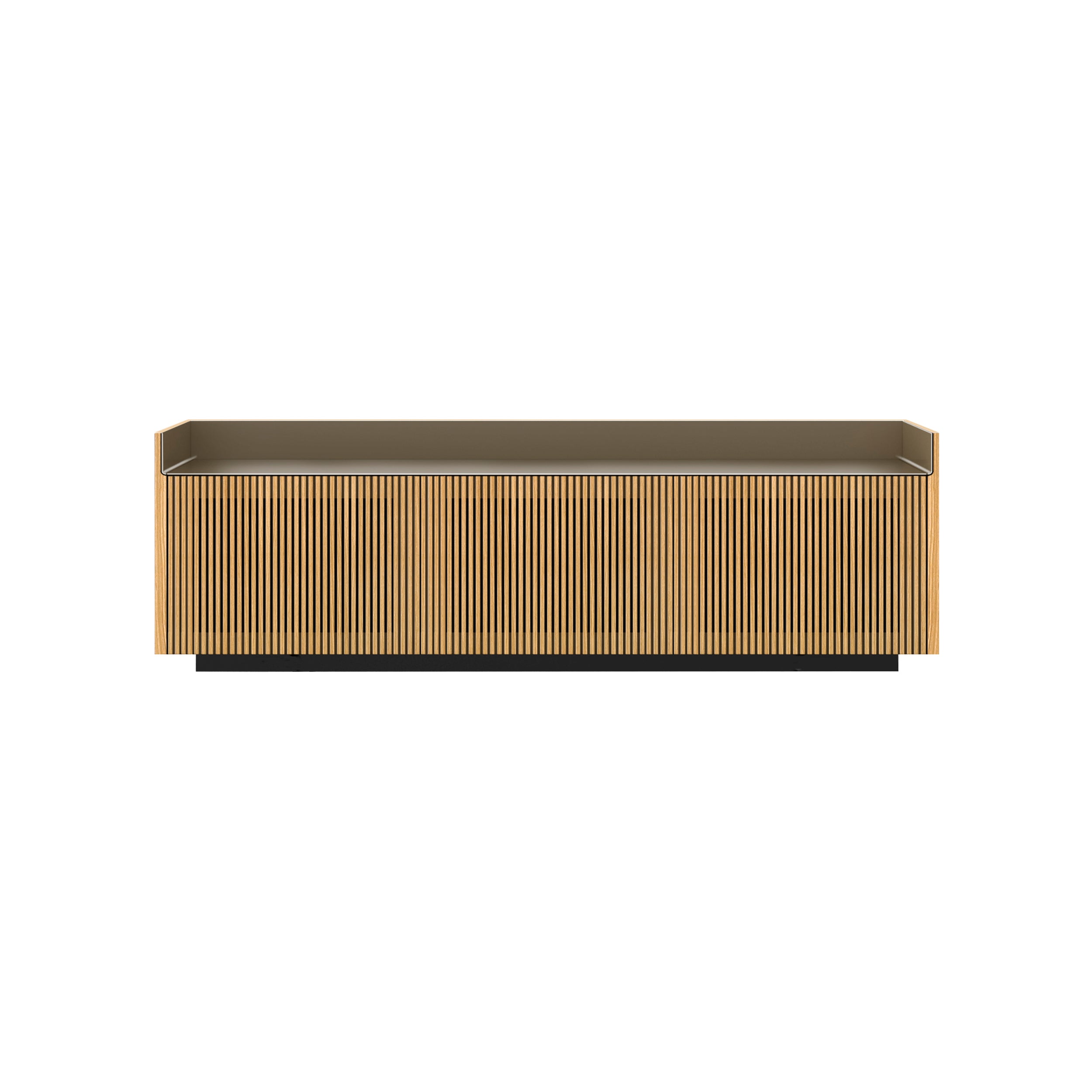 Stockholm STH304 Sideboard: Composition 1 + Super-Matt Oak + Anodized Aluminum Bronze + Black