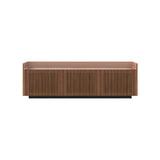 Stockholm STH304 Sideboard: Composition 1 + Super-Matt Walnut + Anodized Aluminum Pale Rose + Black