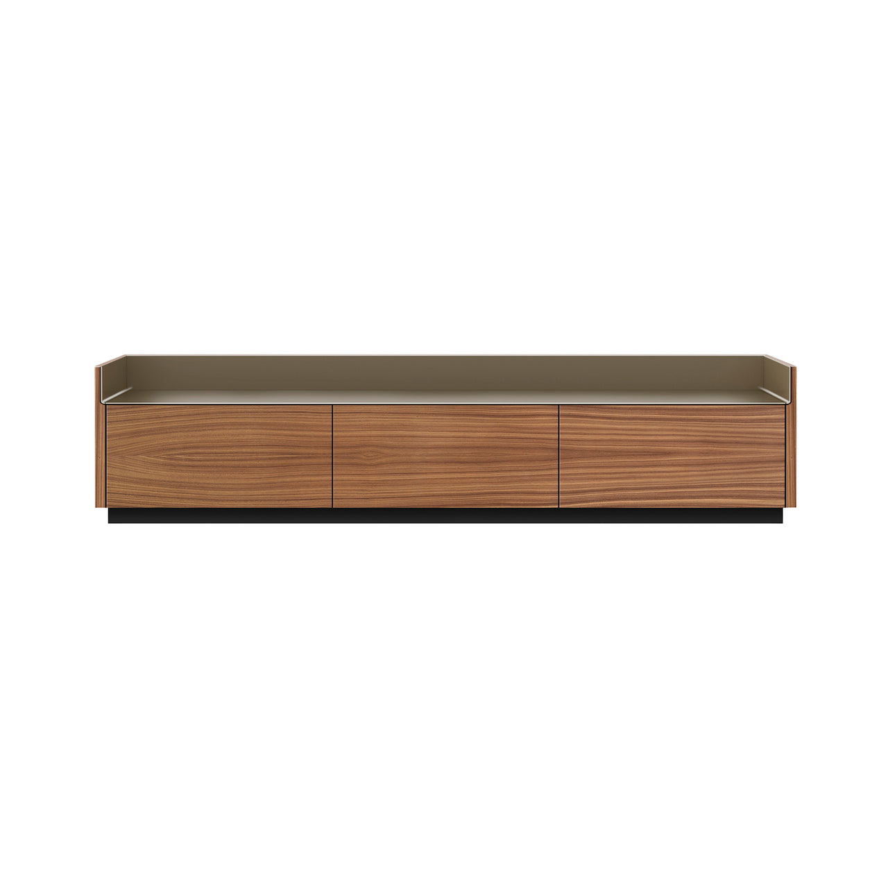 Stockholm STH351 Slim Sideboard: Composition 1 + Super-Matt Walnut + Anodized Aluminum Bronze + Black