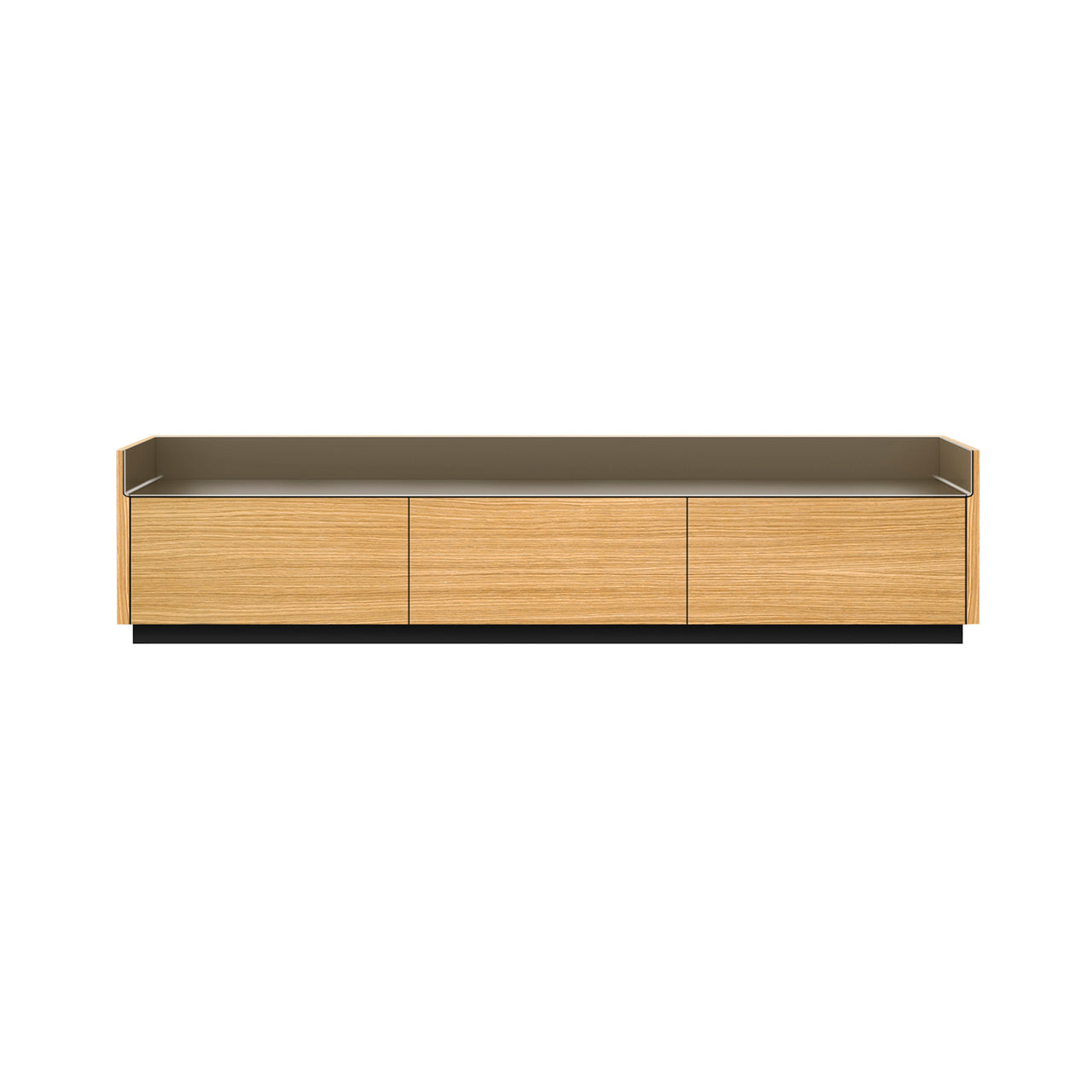 Stockholm STH351 Slim Sideboard: Composition 1 + Super-Matt Oak + Anodized Aluminum Bronze + Black