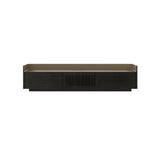 Stockholm STH353 Slim Sideboard: Composition 1 + Dark Grey Stained Oak + Anodized Aluminum Bronze + Black