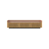 Stockholm STH354 Slim Sideboard: Composition 1 + Super-Matt Oak + Anodized Aluminum Pale Rose + Black