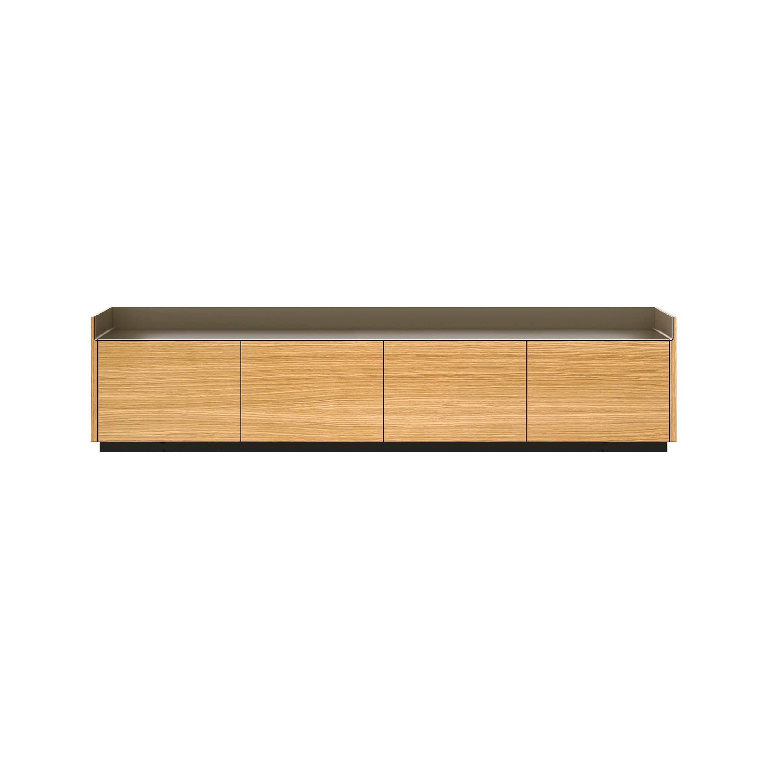 Stockholm STH401 Sideboard: Composition 1 + Super-Matt Oak + Anodized Aluminum Bronze + Black