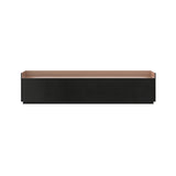 Stockholm STH401 Sideboard: Composition 1 + Ebony Stained Oak + Anodized Aluminum Pale Rose + Black