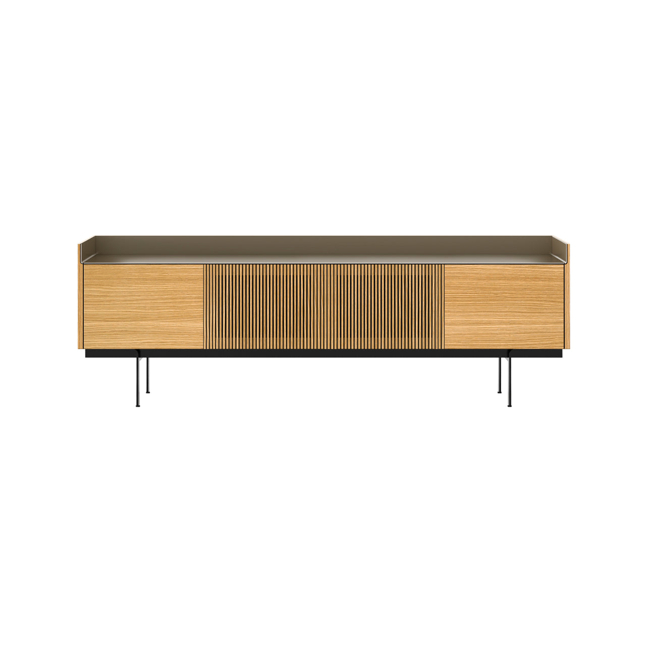 Stockholm Technic Sideboard: STH403 + Super-Matt Oak + Anodized Aluminum Bronze + Black