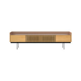 Stockholm Slim Sideboard: STH453 + Super-Matt Oak + Anodized Aluminum Pale Rose + Black