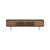 Stockholm Slim Sideboard: STH453 + Walnut Stained Walnut + Anodized Aluminum Bronze + Black