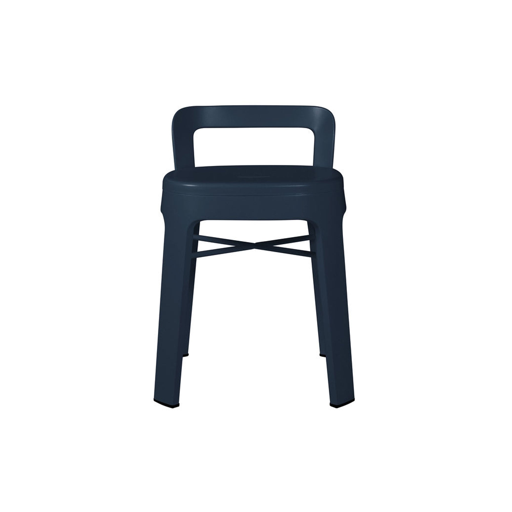 Ombra Stool with Backrest: Blue