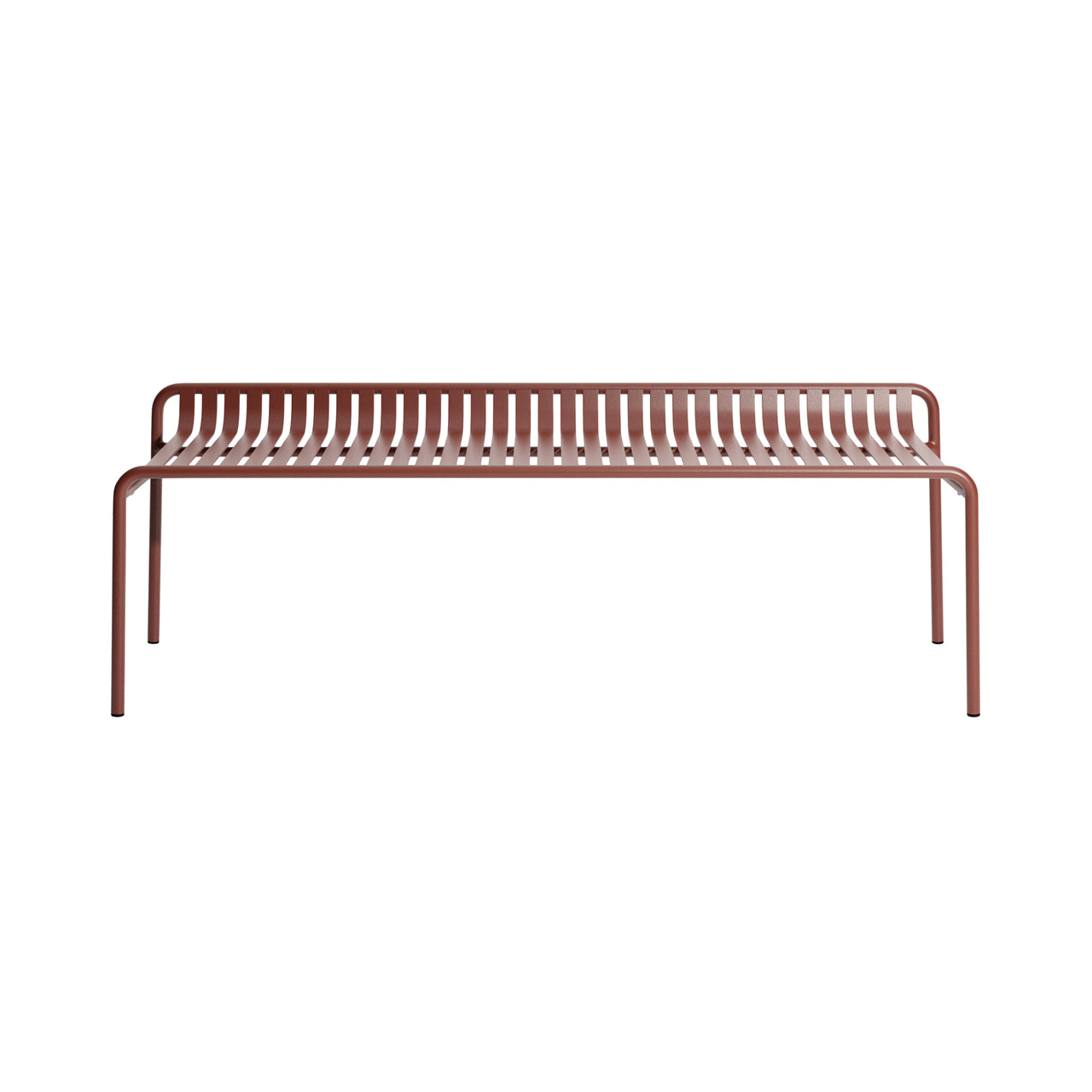 Week-End Garden Bench without Back: Red Brown