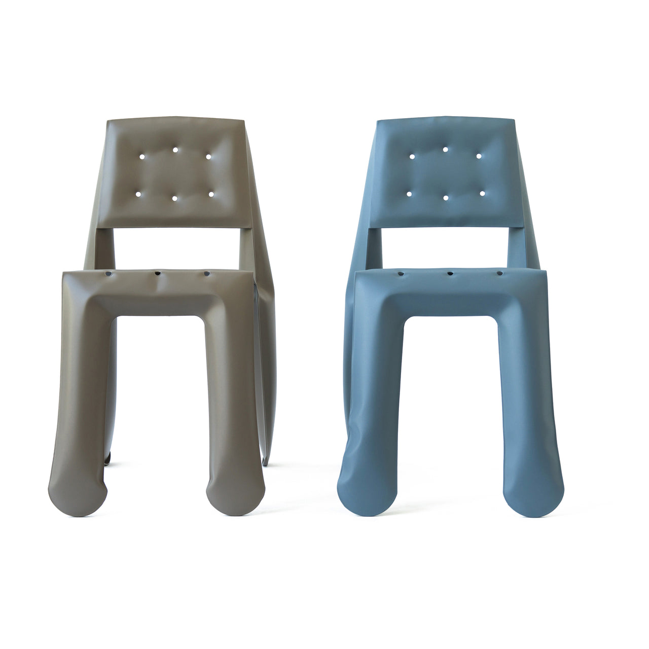 Chippensteel 0.5 Chair: Beige Grey Carbon Steel + Blue Grey Carbon Steel