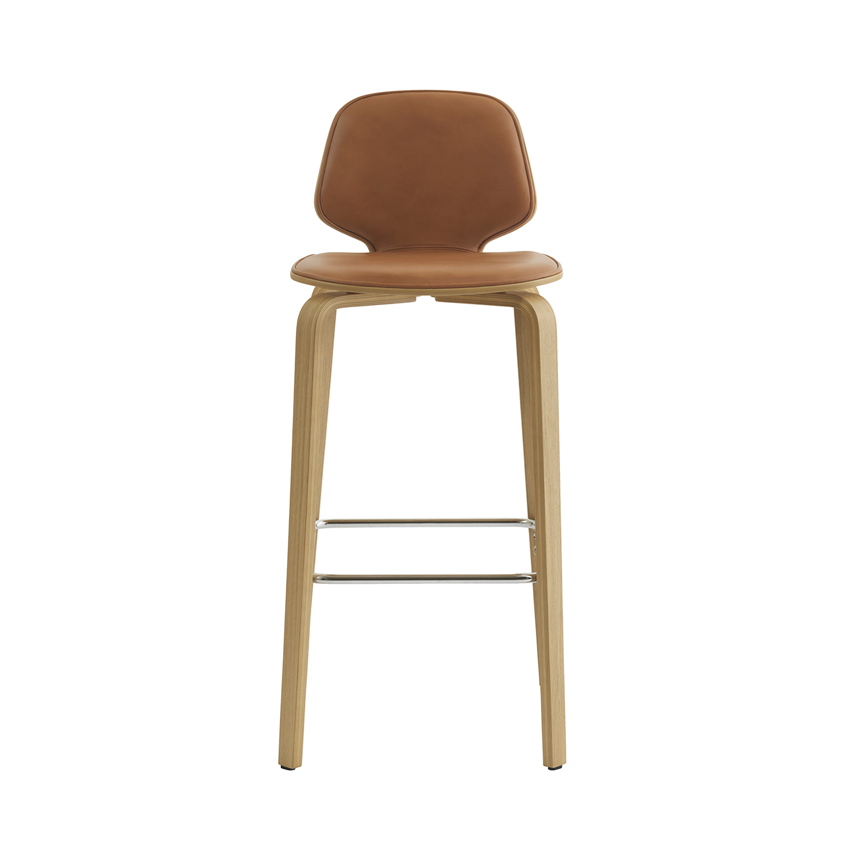 My Chair Bar + Counter Stool: Wood Base + Front Upholstered
