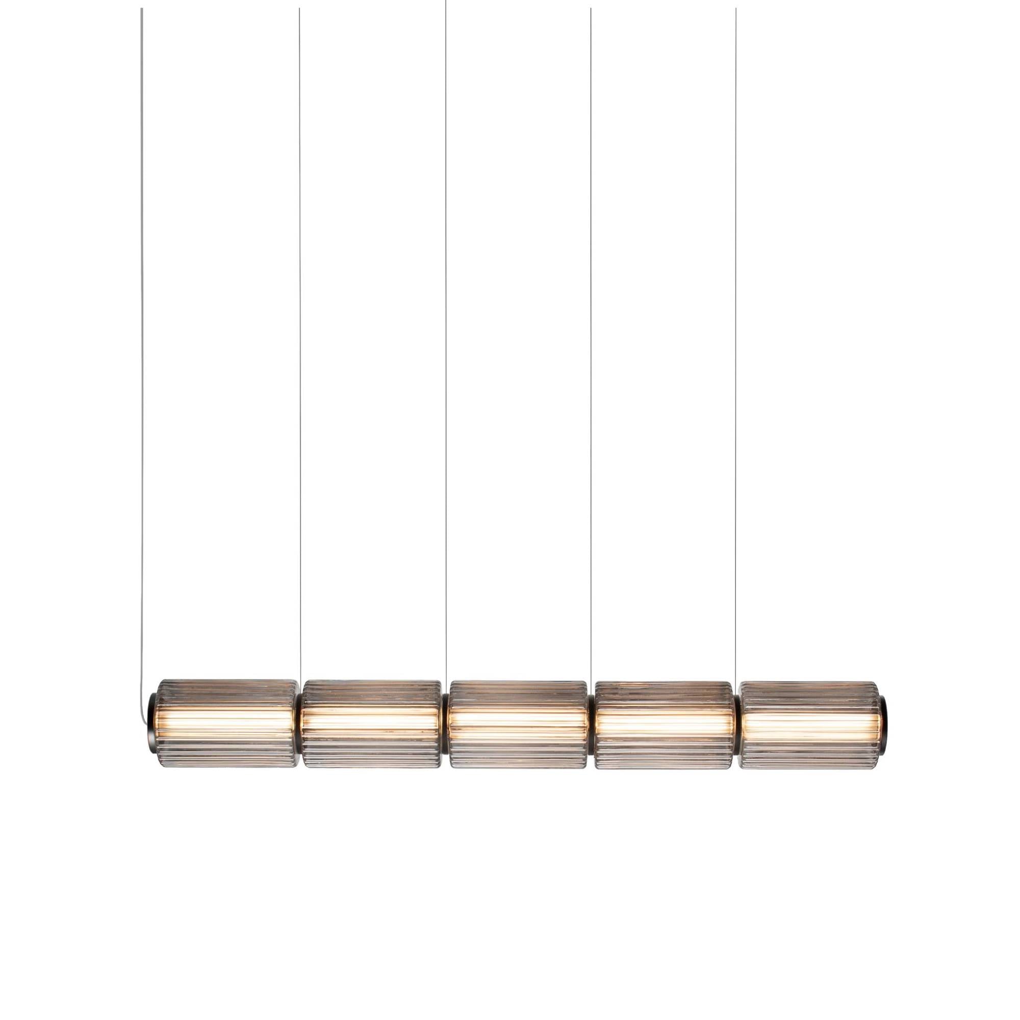 Column 175 Horizontal Pendant: 5 Units + Carbon