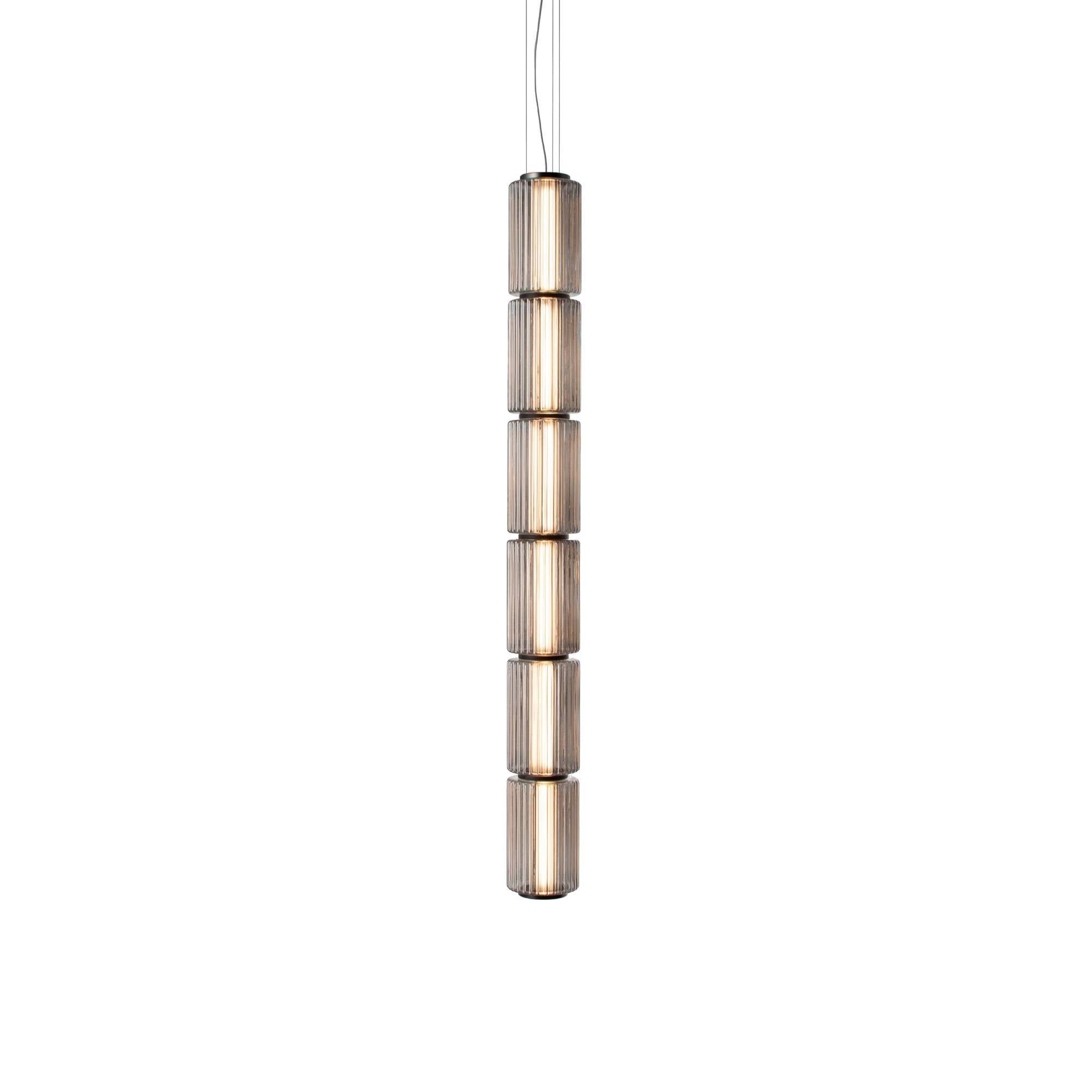 Column 175 Vertical Pendant: 6 Units + Carbon