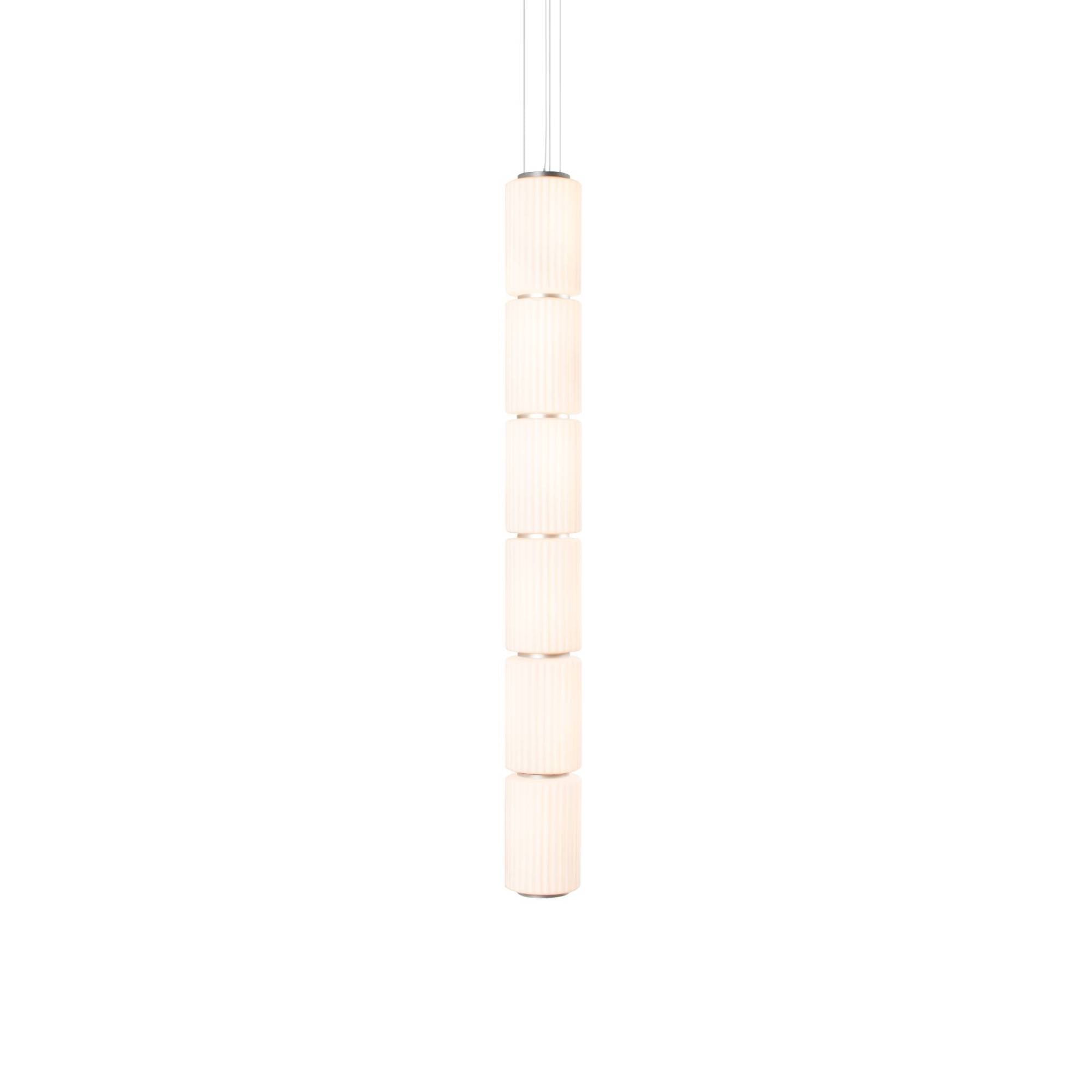 Column 175 Vertical Pendant: 6 Units + Ivory