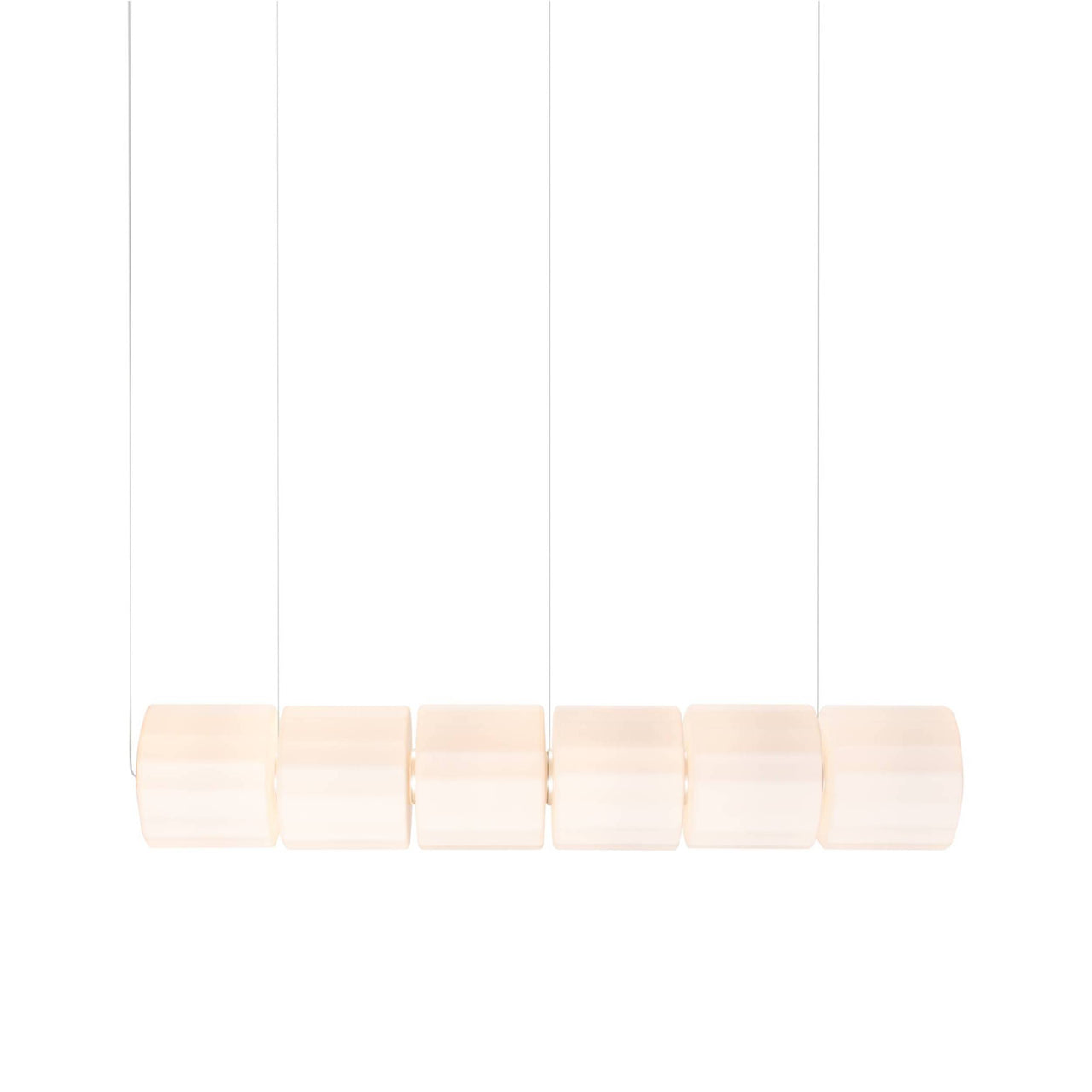 Column 300 Horizontal Pendant: 6 Units + Ivory