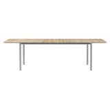 Plan Extendable Table: Light Oiled Oak + Brushed Steel